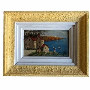 Charming Vintage Signed French Riviera Painting
